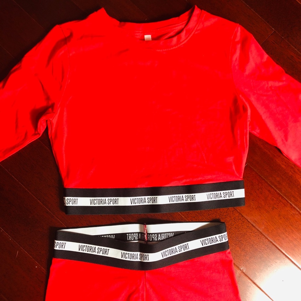 Victoria’s Sport M Red Matching Activewear Set